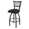 Holland Bar Stool Co 25" Swivel Counter Stool, Pewter Finish, Graph Anchor Seat 81025PW014 - alternate 1